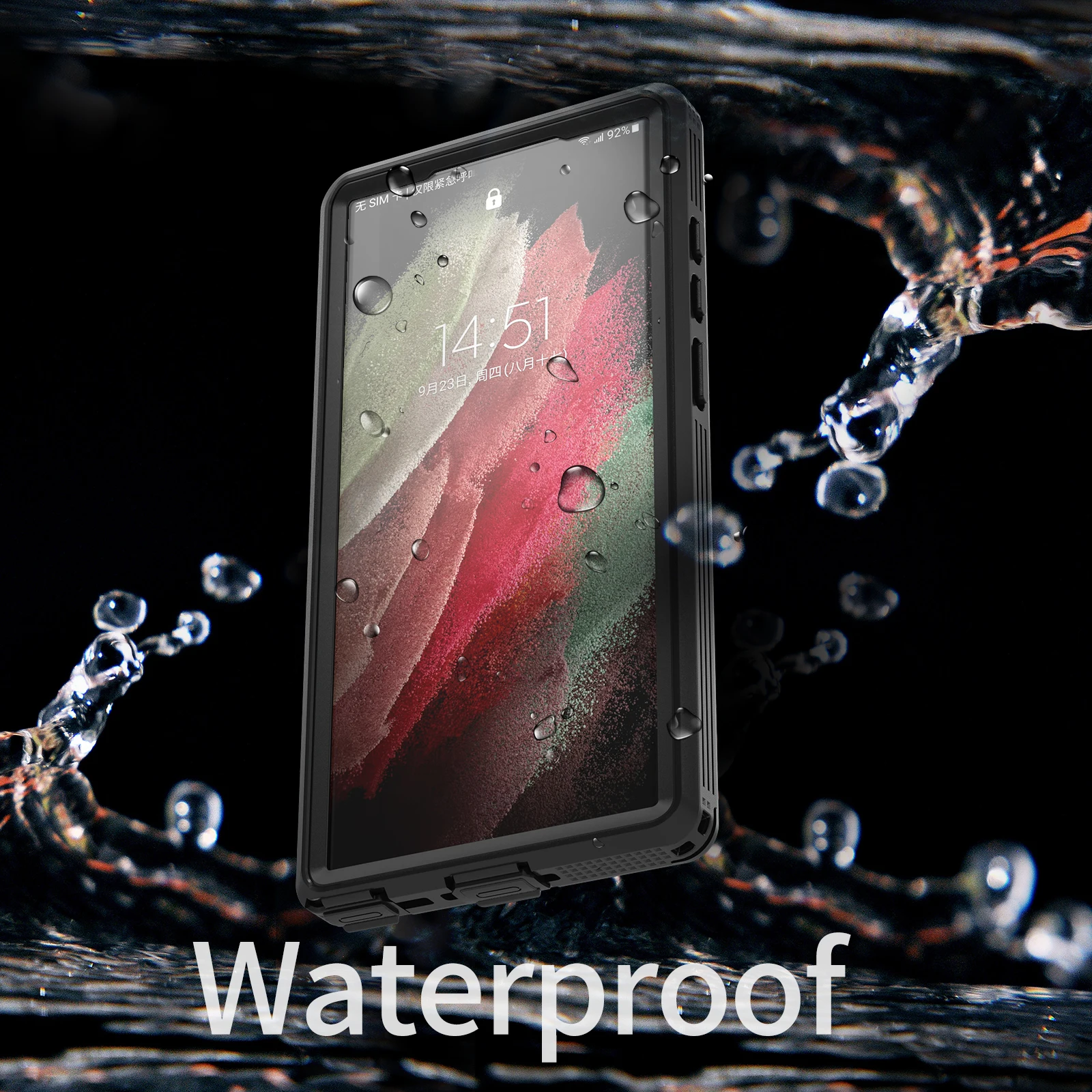 Shellbox Military Grade Protection IP68 Waterproof Case for Galaxy S23 Ultra S23 Plus S23 Shockproof Heavy Duty Defender Cover