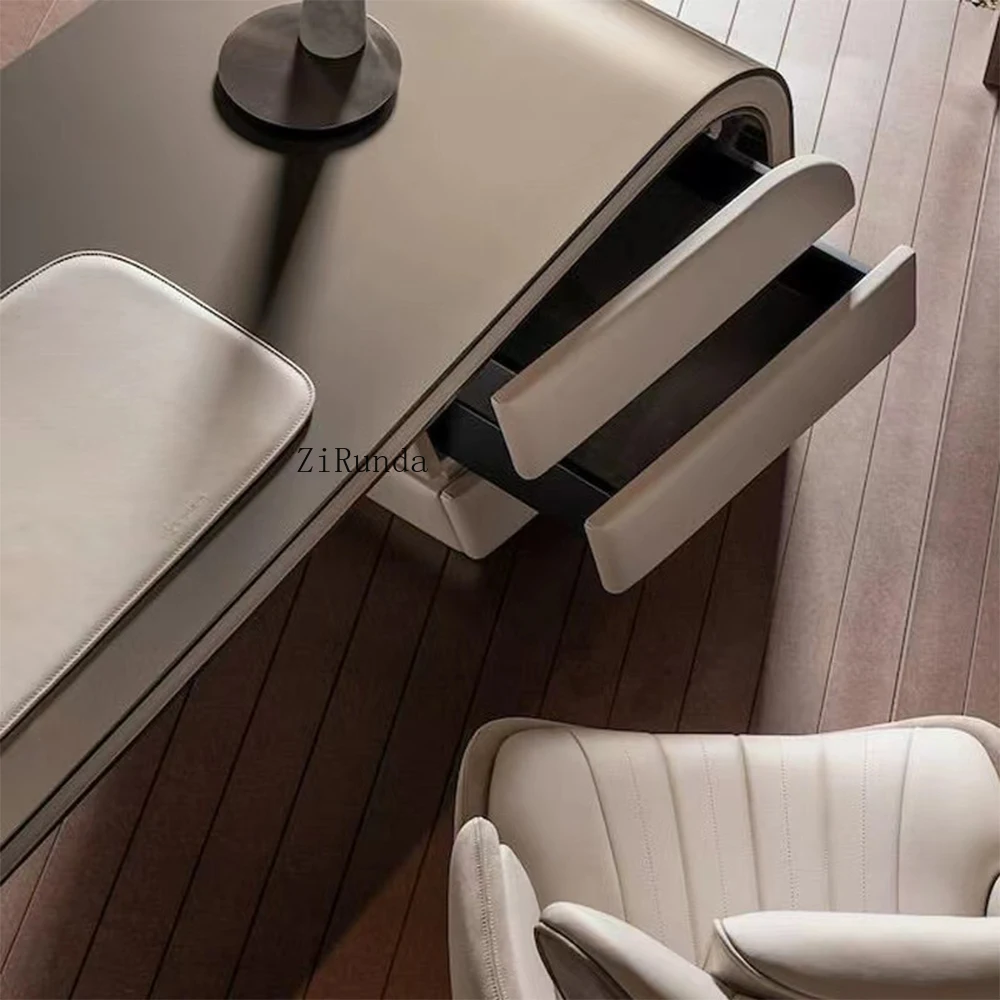 مكتب مكتب بسيط، مكتب كمبيوتر للتعلم ما بعد الحداثة، طراز خشبي صلب خفيف وفاخر