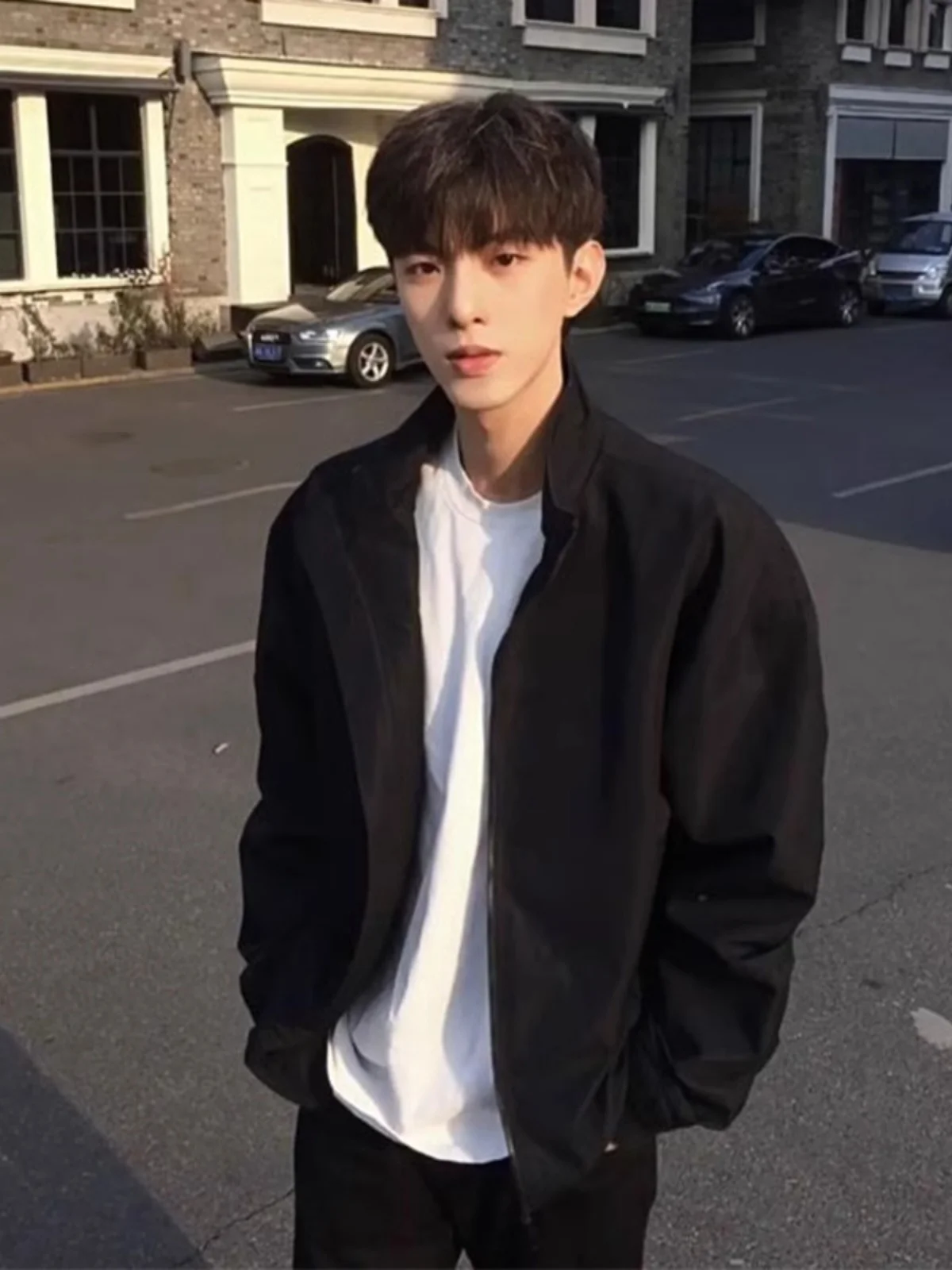 

Bla Stand Collar Adstrative Jaet Men's 2025 Autumn New Cleanfit Haome High Street American Sle Windbreaker Coat