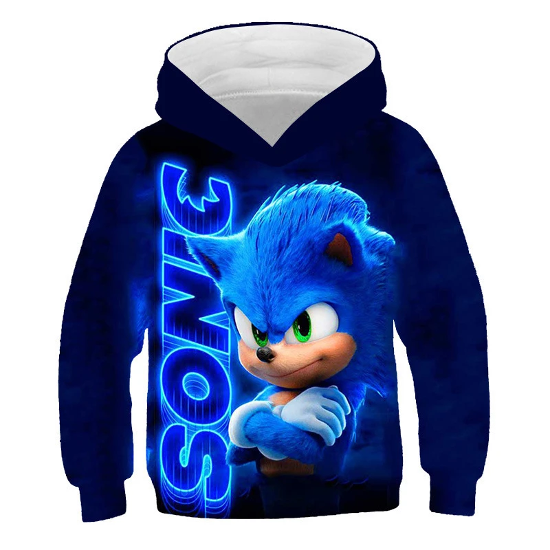 Sudadera con capucha con estampado 3D de Sonic Advance para niños, Sudadera con capucha informal cómoda, moda fina para niños de 4 a 12 años