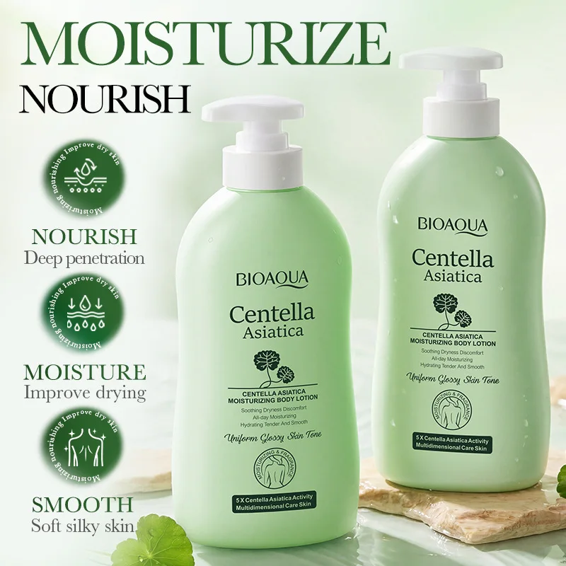 BIOAOUA Centella Asiatica Body Lotion Deep Moisturizing Soothing Dry Skin Repairing Smooth Fragrance