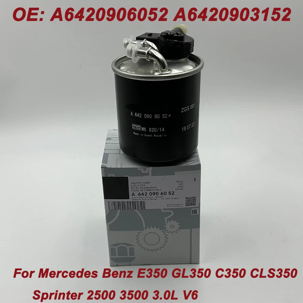 NEW Fuel Filter A6420906052 6420906052 A6420903152 For Mercedes-Benzz C350 CLS350 E350 Sprinter 2500 3500 OM651 OM642 WK820/14