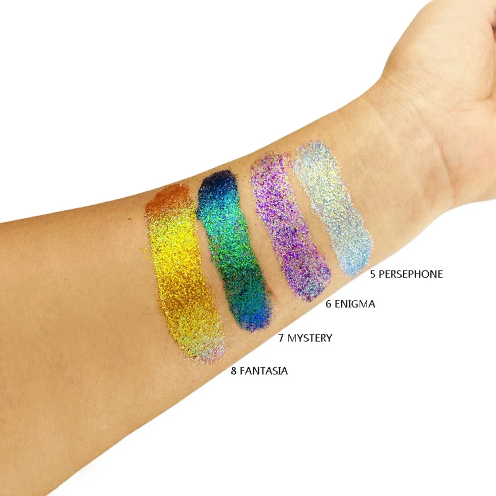 Private Label 8-color Glitter Eyeshadow Gel Custom Logo Shiny Long Lasting High Pigment for Eyes Face Body Makeup Wholesale