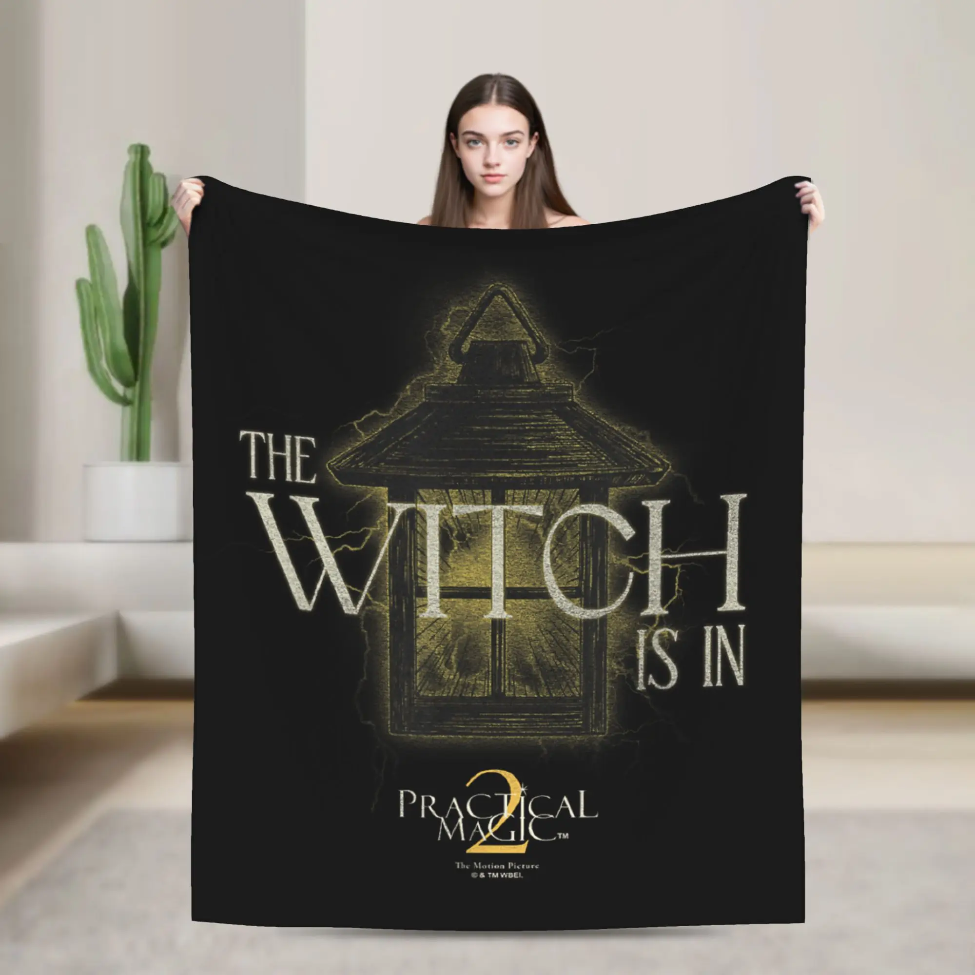 2 The Witch is in Knitted Blanket Practical Magic  Flannel Throw Blankets Bed Sofa Personalised Soft Warm Bedsprea