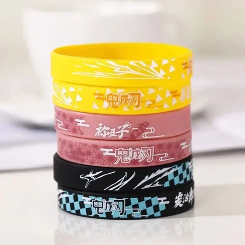 Anime Demon Slayer Silikon-Armband für Agatsuma Zenitsu und Nezuko Kamado Cosplay - Sportliches Dekoratives Armband Handaccessoire 2026