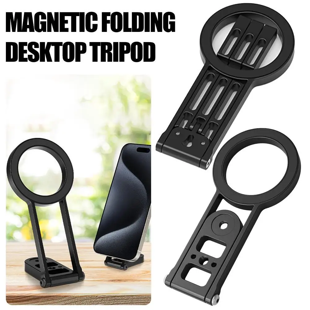 

Foldable Selfie Stick Tripod Stand Mount Magnetic Phone Holder For IPhone For GoPro Insta360 OSMO 360 Pocket3 Action Camera