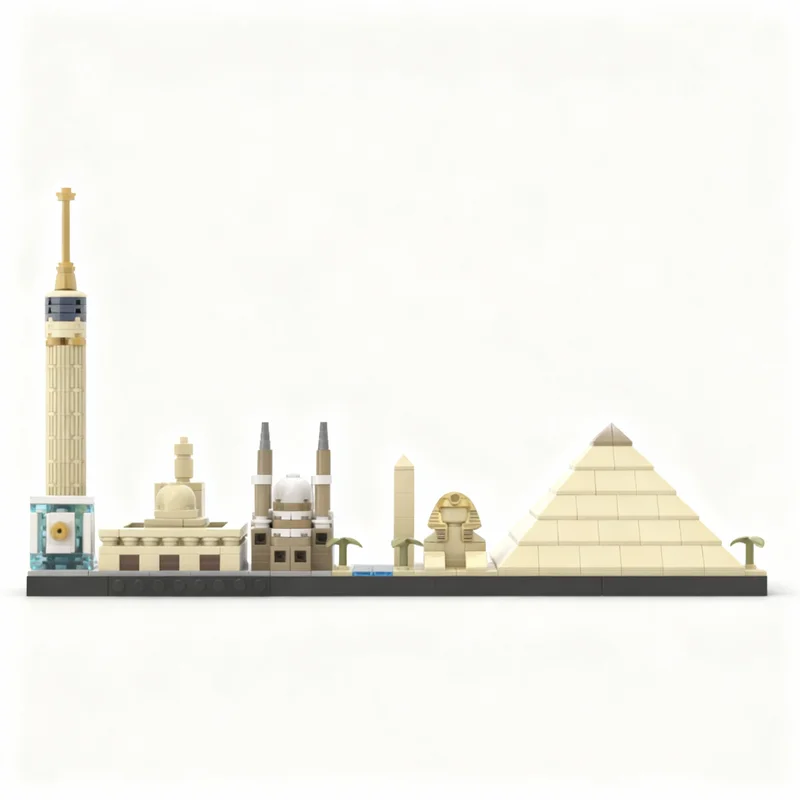 

409pcs MOC Cairo Skyline Architecture Skylines Model Building Blocks Assemble Creative Toy Idea Education Christmas Gifts Brick