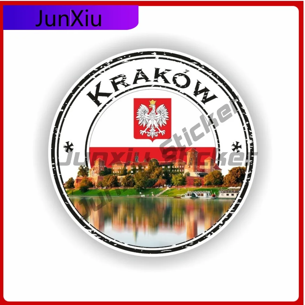 

Kraków Poland Polska Seal Sticker Creative SUV Car Waterproof Auto Accessories Vinyl Decal For Car Truck SUV Window Bumper