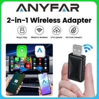 Adaptador inalámbrico Carplay Android Auto Mini inteligente Bt Wifi Usb Dongle para coche OEM Plug and Play WiFi Bluetooth conexión automática