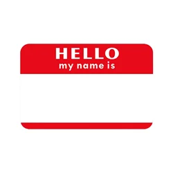 300pcs Roll My Name Is Stickers Mark Tag Personal School Stationery College Labels Self Adhesive 5 colors for School Office