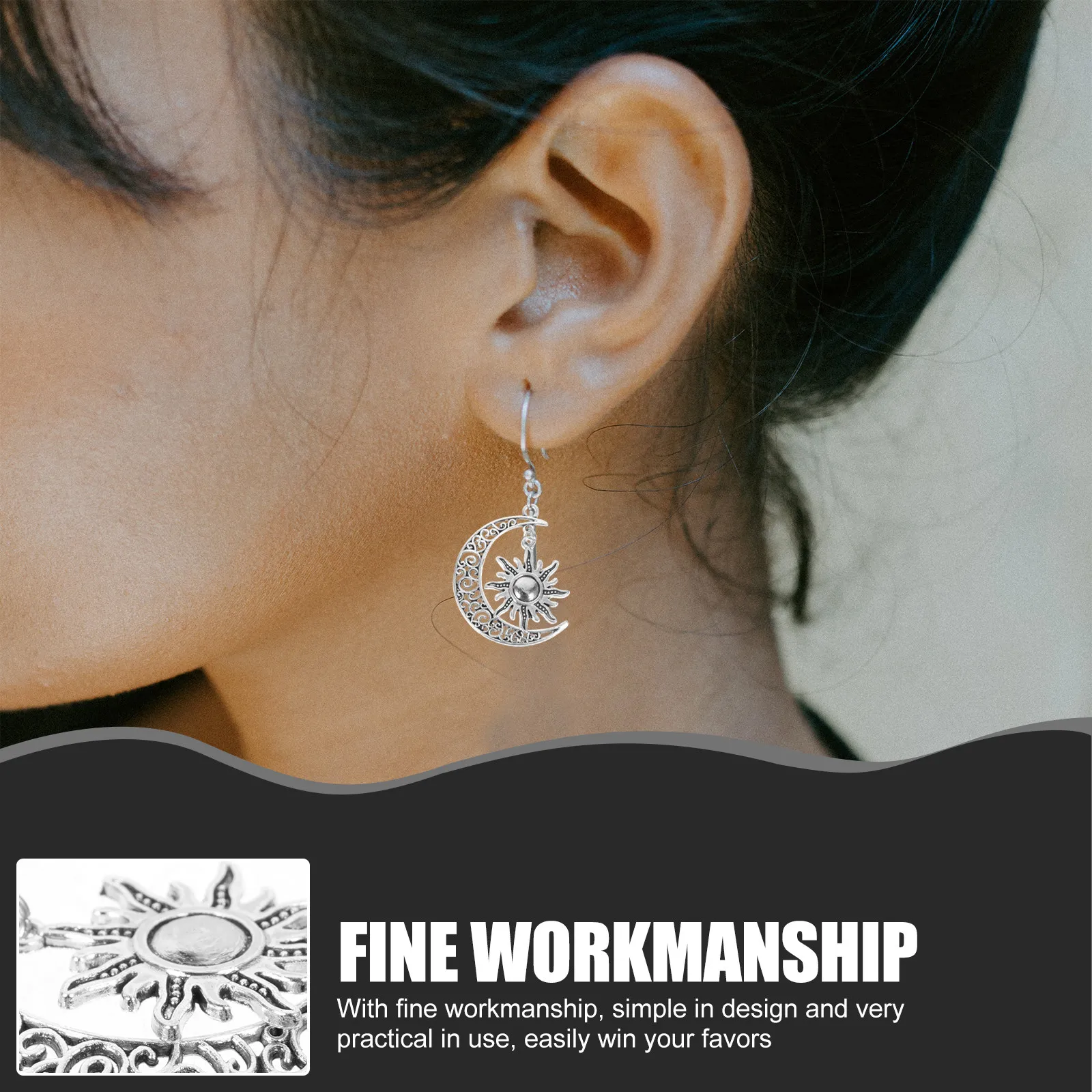 

10Pcs Sun Moon Alloy Charms Set DIY Jewelry Pendants for Necklaces Bracelets Earrings Keychains Crafting Decorative Alloy
