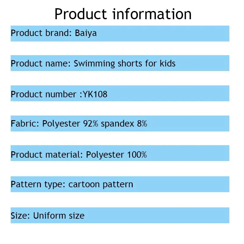 Dziecięce spodenki kąpielowe Chłopcy i dziewczęta mogą nosić płaskie kątowe urocze spodenki kąpielowe z motywem kreskówkowym dla dzieci pływanie na