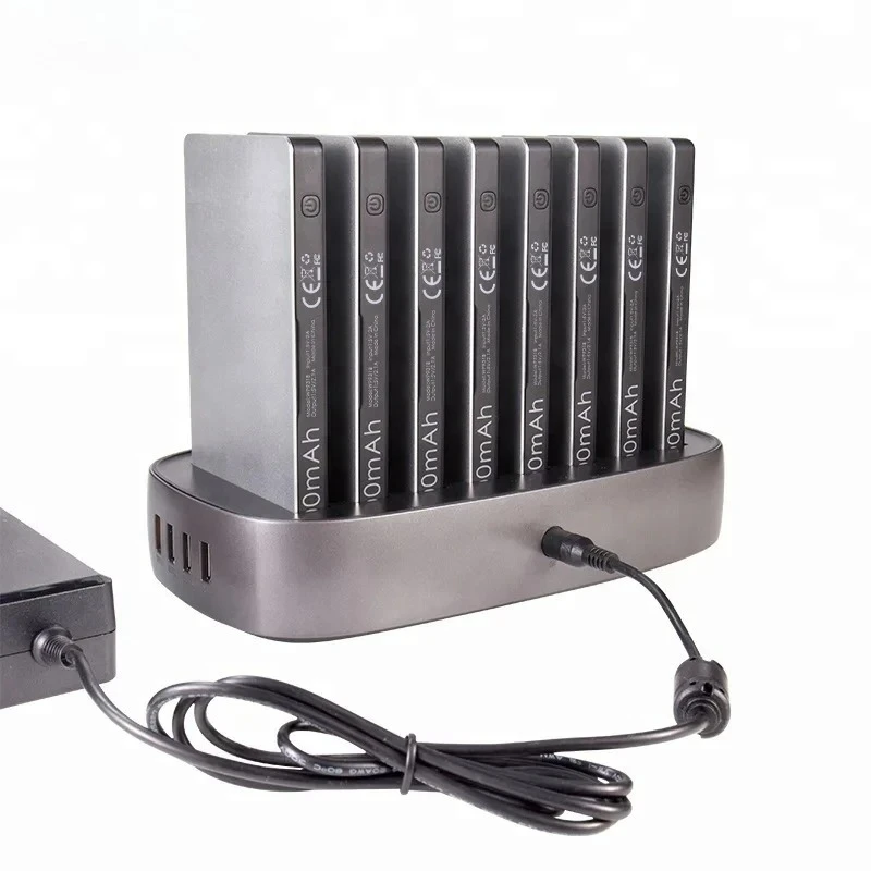 8000mAh Portable Power Bank 8 Ports Multi-device Commercial Hotel Charging Station
