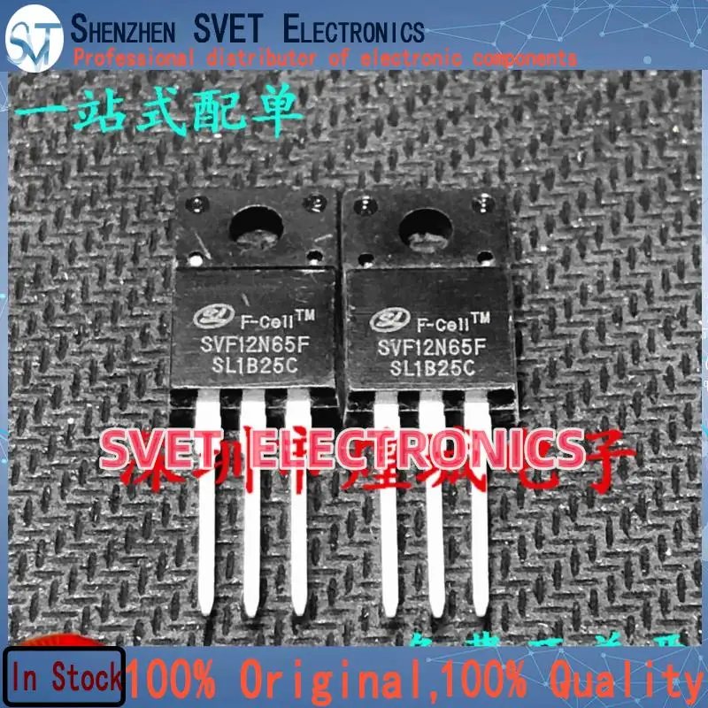 10PCS-50PCS  SVF12N65F  TO-220F  MOS 650V 12A  Original In Stock Fast shipping