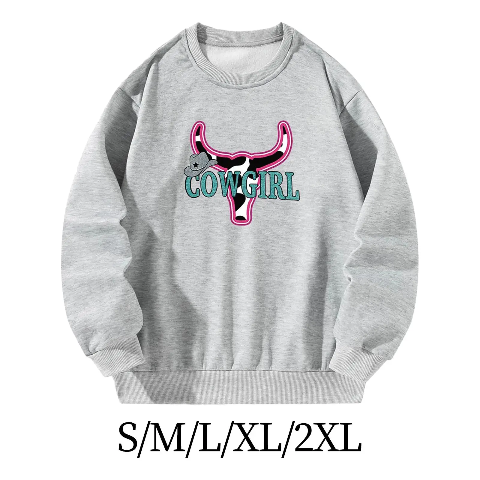 

Womens Crewneck Sweatshirt Long Sleeve Tops Teen Girls Sportswear Streetwear