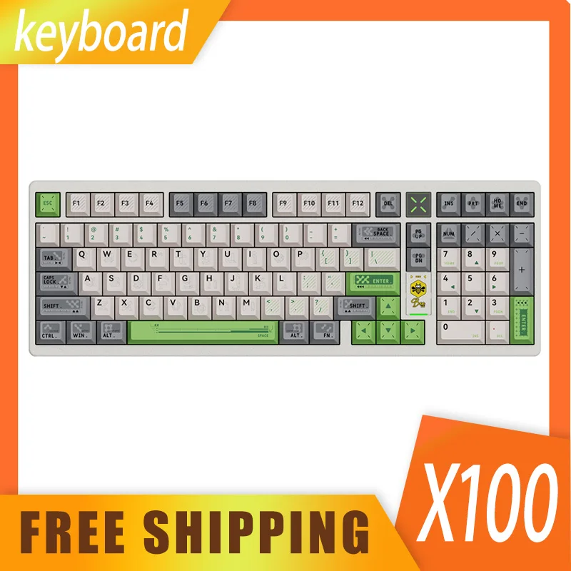 

X100 Mechanical Keyboard Aluminium Alloy 2.4g Three-Mode Keyboard Custom Argb Hot Swap Keyboard For Desktop Computer Gifts