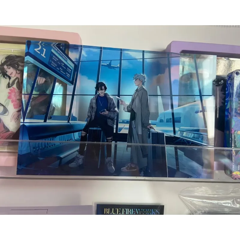 New Link Click Acrylic Brick Charles Lucas Anime Peripheral Cute Creativity Airport Modeling High Transparency Desktop Ornament