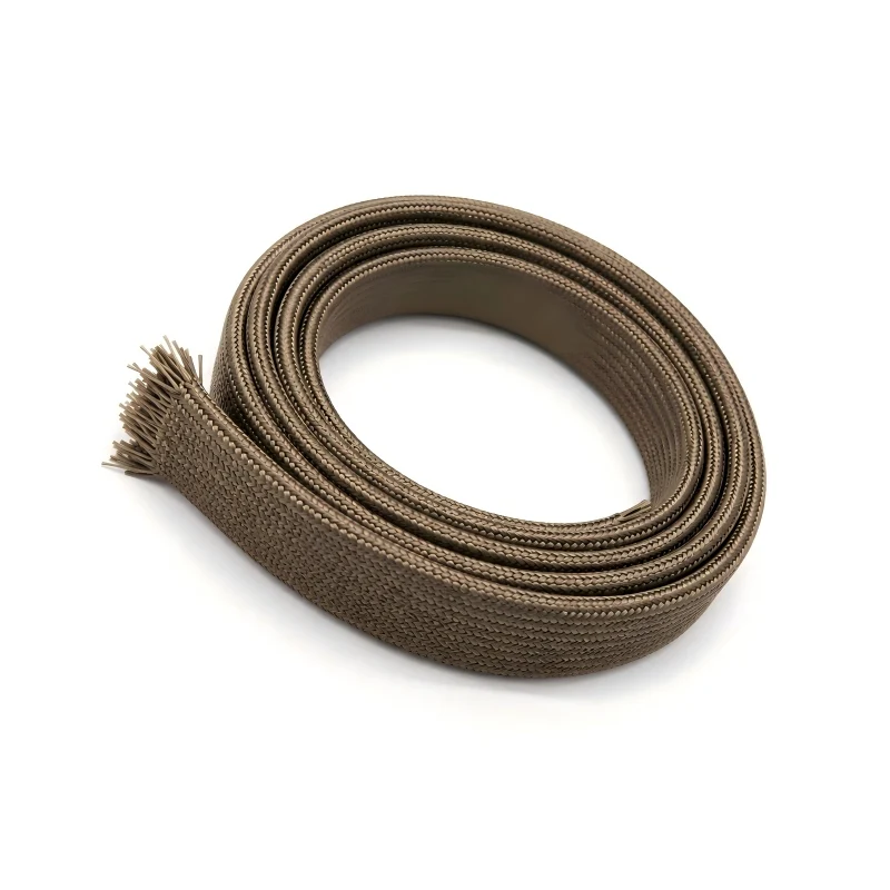 

Fiberglass Tube 10M Length 1-30mm 1000°C High Temp HTG Cable Sleeve Alkali Free Braided Fiberglass Insulation Sleeving