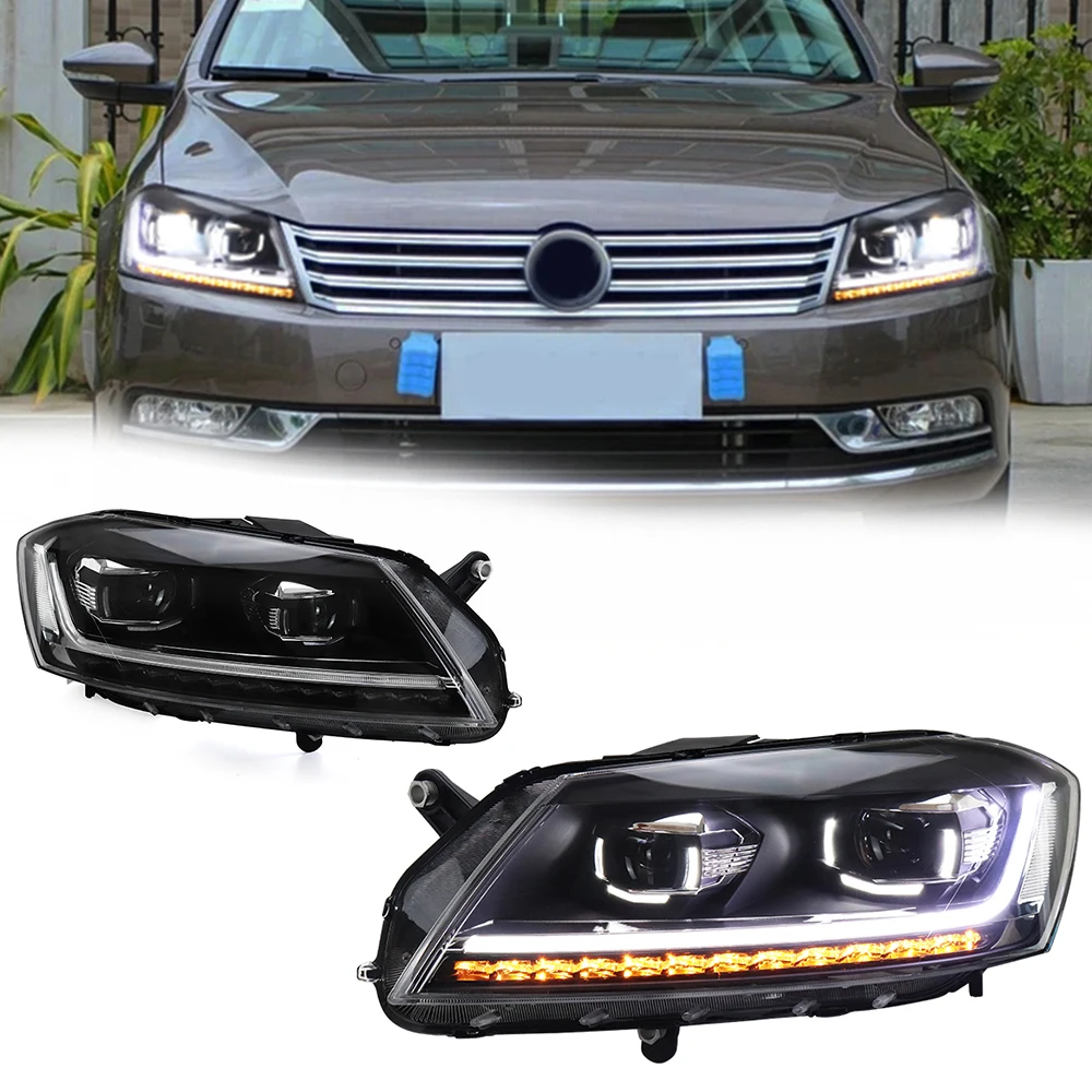 

LED HeadLights for VW Passat EU B7 12-16 new style full led DRL Car head lamp Assembly Signal Auto Accessories Modified Lamp