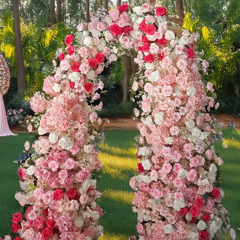 

Розовый коровий рог, арка, цветочная композиция, свадебный фон, сценическое украшение, искусственные цветочные украшения, фон для мероприятий, цветы