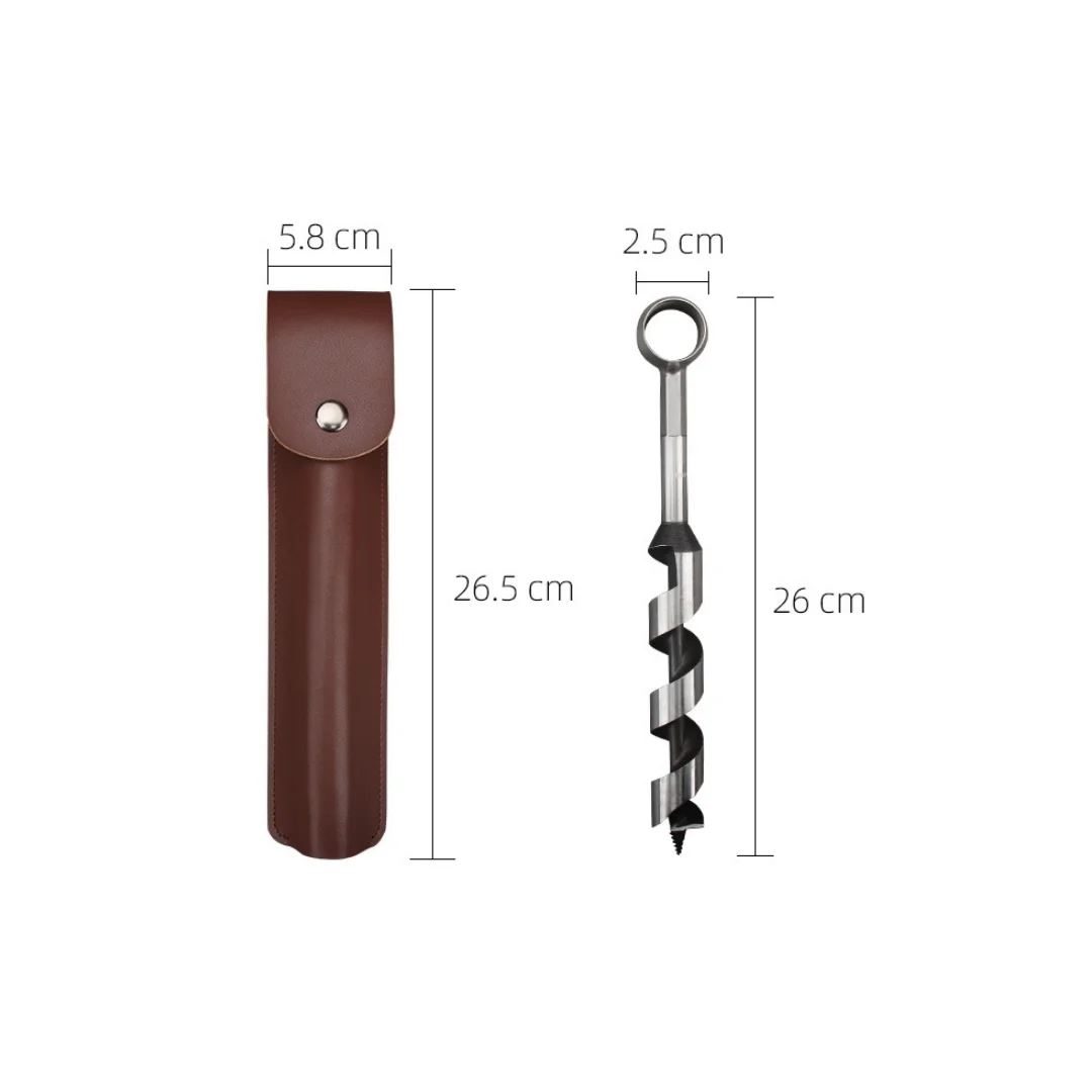 Hand Auger Wrench Outdoor Survival Settlers Punch Tool Wood Drill Peg and Manual Hole Maker Multitool Outdoor Wood Punch Tools