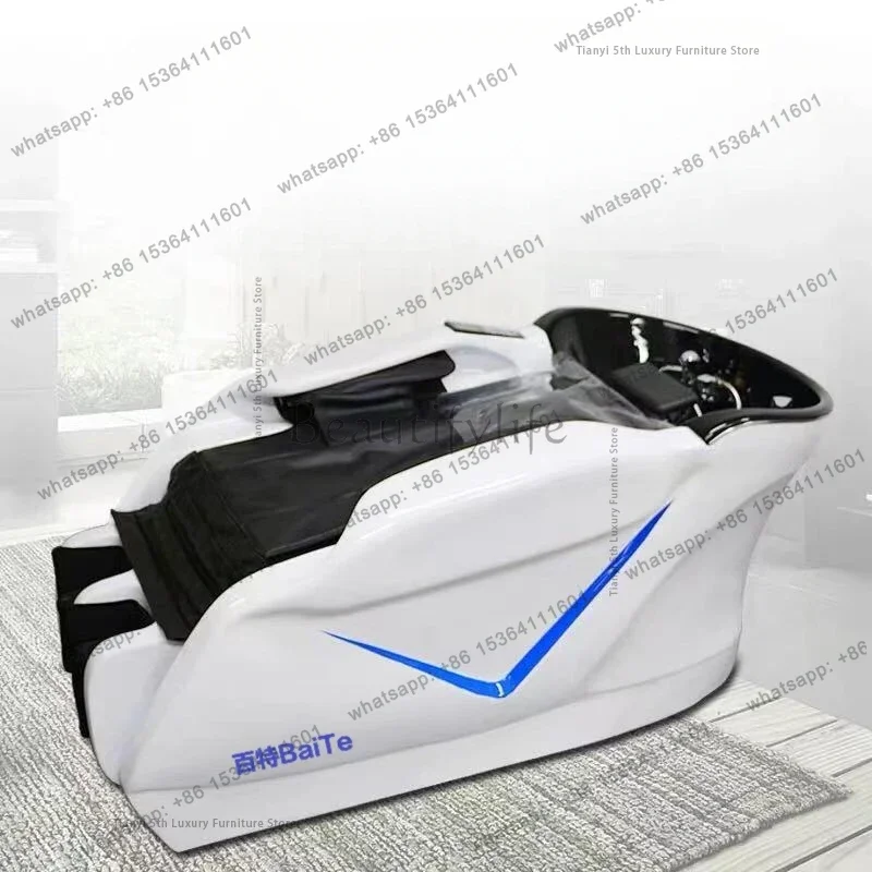 LSSmart Electric Massage Shampoo Chairs Luxury Barber Shop Shower Shampoo Chairs Comfort Salon Furniture Cadeira Cabeleireiro FY