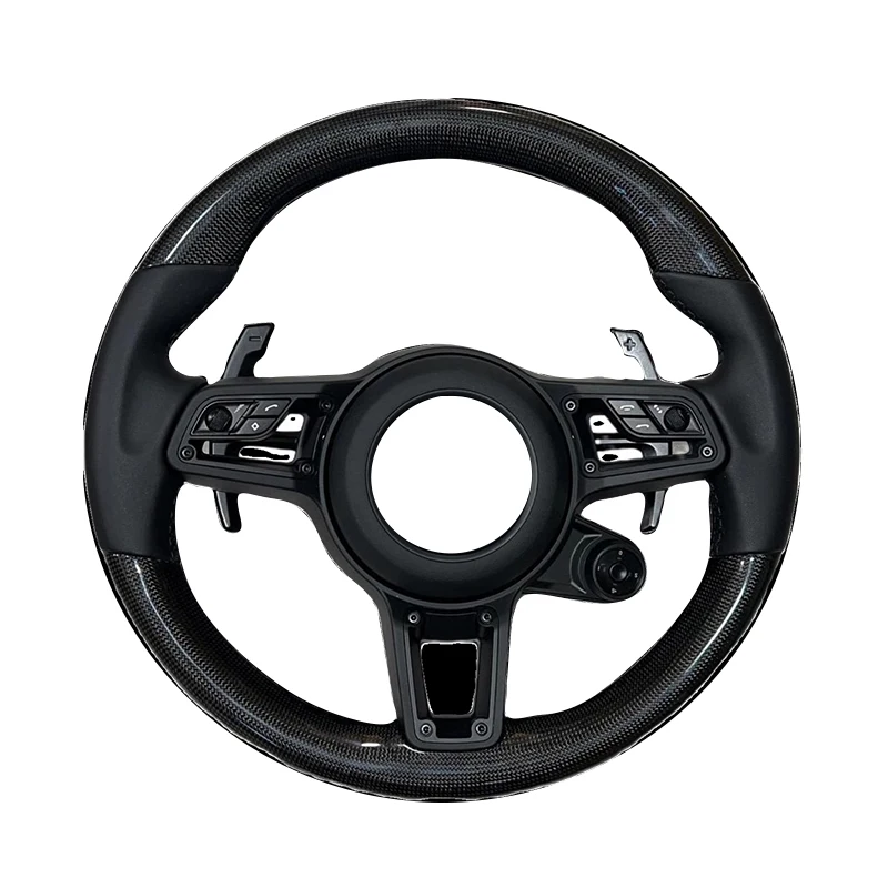 Custom Alcantara Led Carbon Fiber Steering Wheel to Fit for  911.2 971 959 718 Macan 911 Boxster GT Turbo Steering Wheel - Image 5