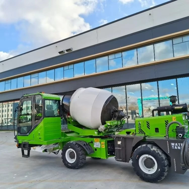 Self Loading Concrete Mixer Truck Diesel Powered Mobile Cement Mixing Vehicle for Road Bridge Building Construction