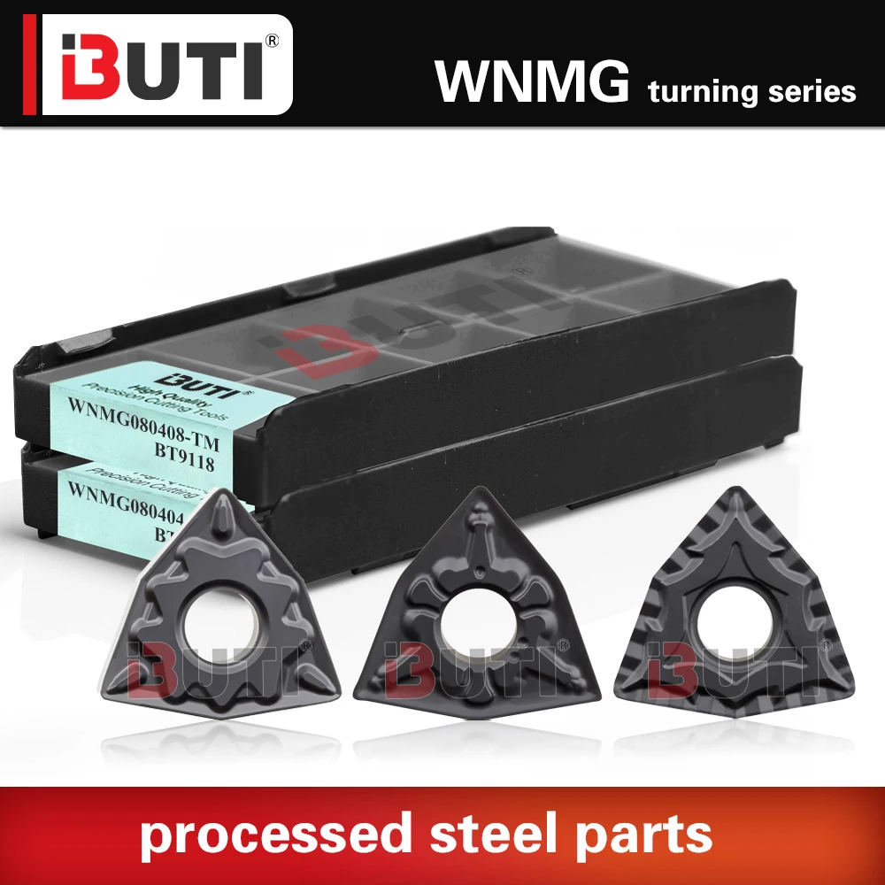 مخرطة CNC قطع إدراج WNMG080404 WNMG080408 WNMG080412 TM L-S R-S HQ CQ PR فتحة نوع تعديل مكونات معالجة إدراج