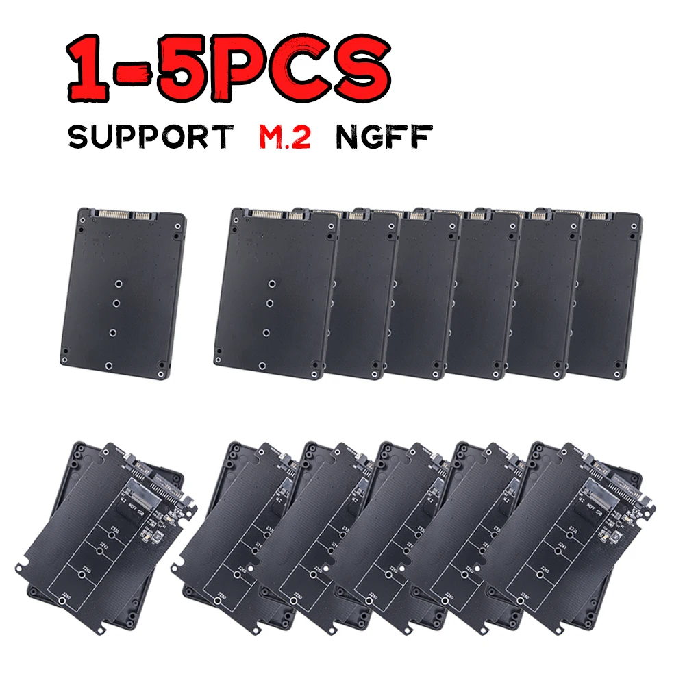

Карта конвертера M.2 NGFF SSD в SATA3 Плата адаптера жесткого диска 6 Гбит/с Карта адаптера двойного назначения M.2 NGFF в SATA3.0 для ПК