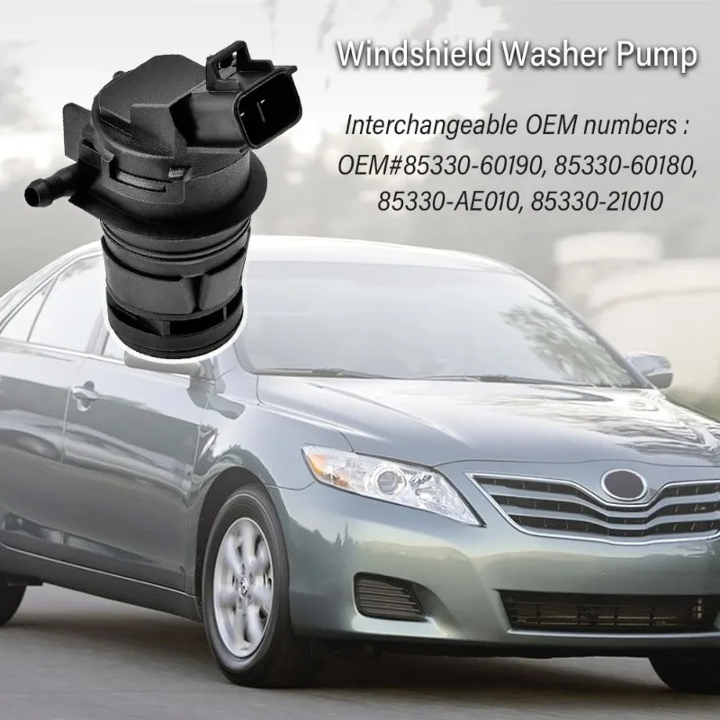 Windshield Washer Pump Single Hole Washer Fluid Pump Replacement 85330-60190 Windshield Wiper Pump For Toyota Honda Lexus Mazda