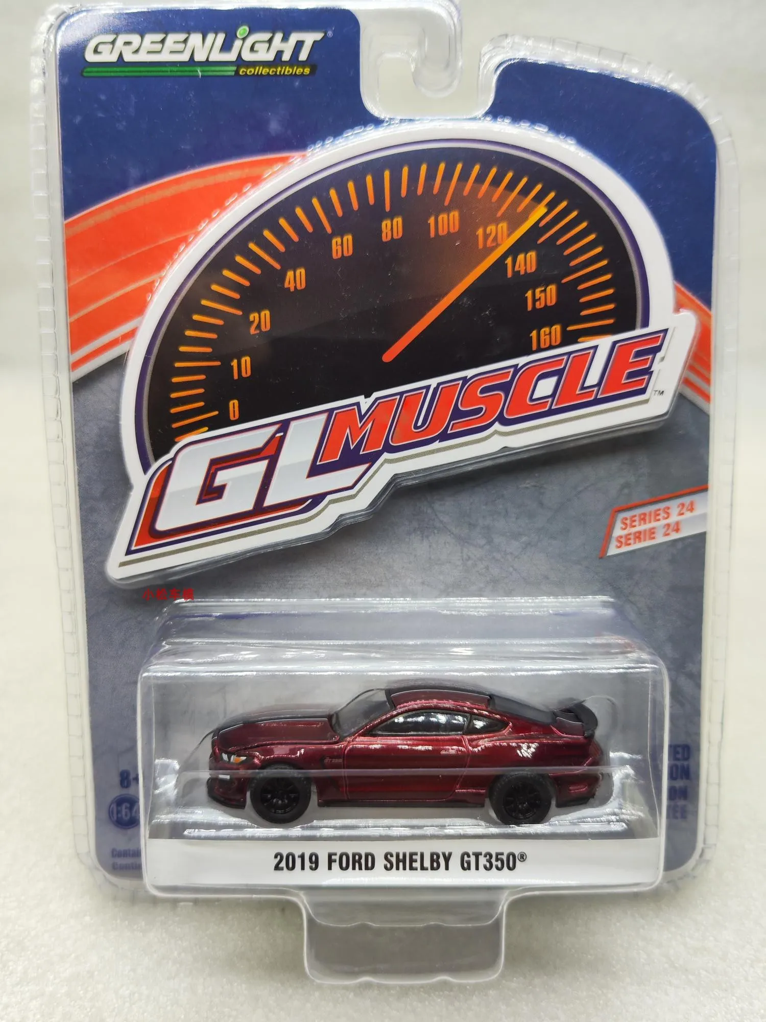 

GreenLight 1:64 Muscle Series 24-2019 Shelby GT350 Ruby Red Alloy Car Model Market Ornament Collectibles