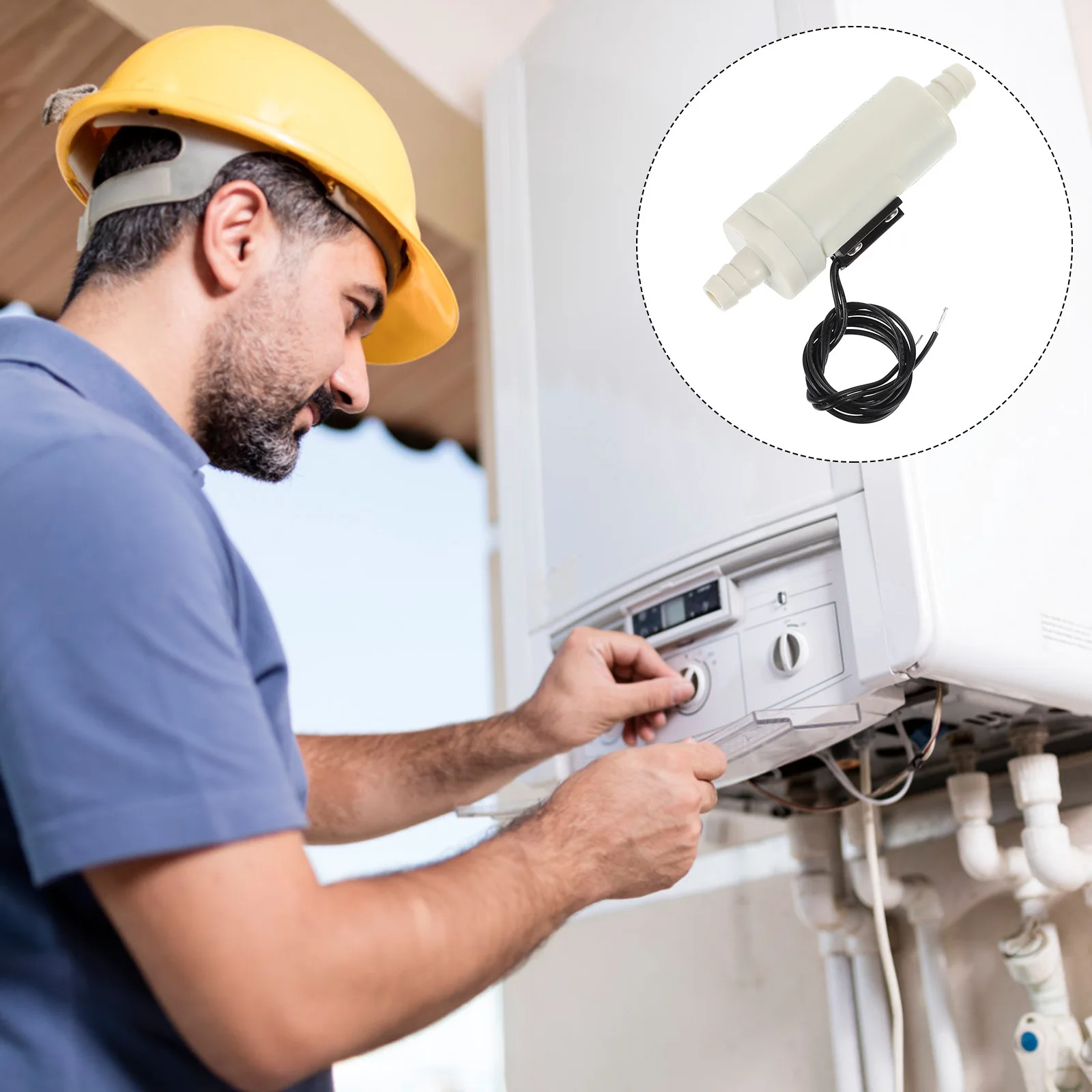 

Water Flow Sensor Plastic Liquid Flow Meter Durable Sealing Ring Wear Resistant Stainless Steel Shaft for Water Heater