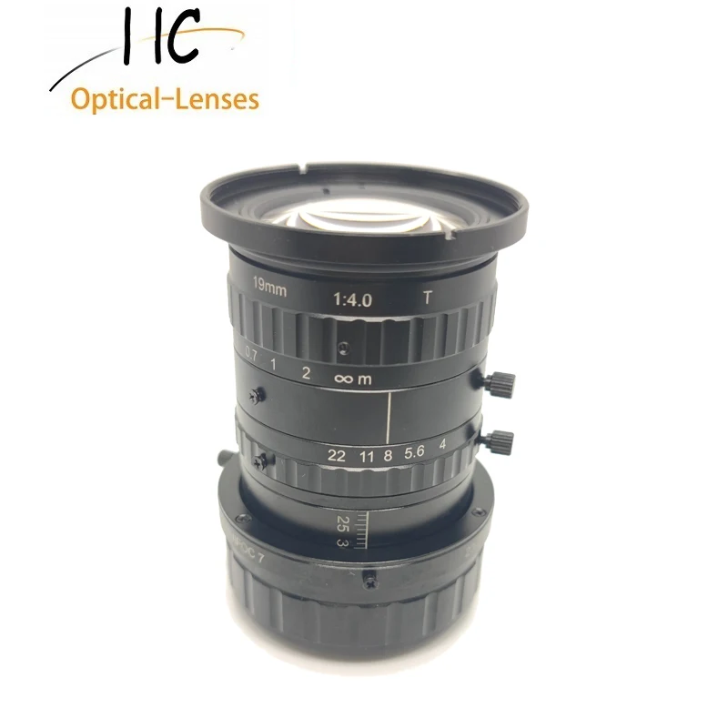 19mm Focal length 4K 7μm 30mm Format Line Scan Lens Large Format M42 Mount BFL Adjustable High Resolution For Machine Vision