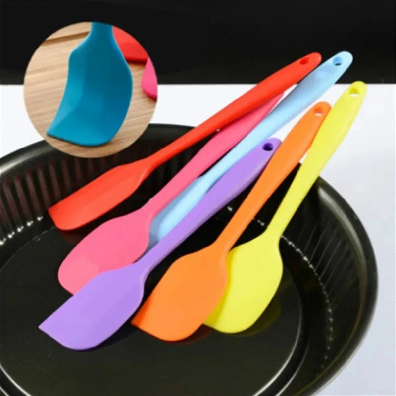 10PC Piccolo Resistente Al Calore Maniglia Integrata Spooncolor Silicone Raschietto Torta Crema Spatola Coltello Da Cucina Strumento di Cottura