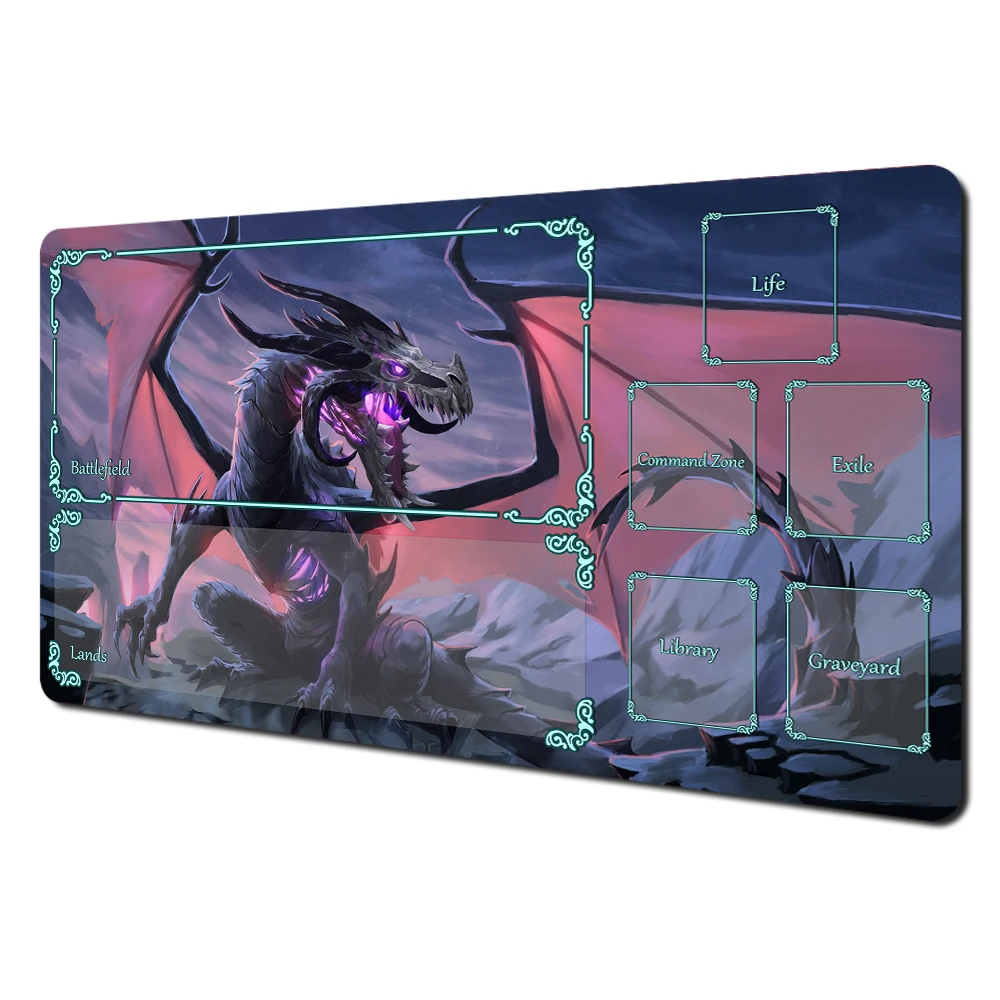

Fierce golden giant dragon MTG Playmat Non-Slip Magic Card Battle Mat with zone gathering gaming mats tapete magic mtg card pad