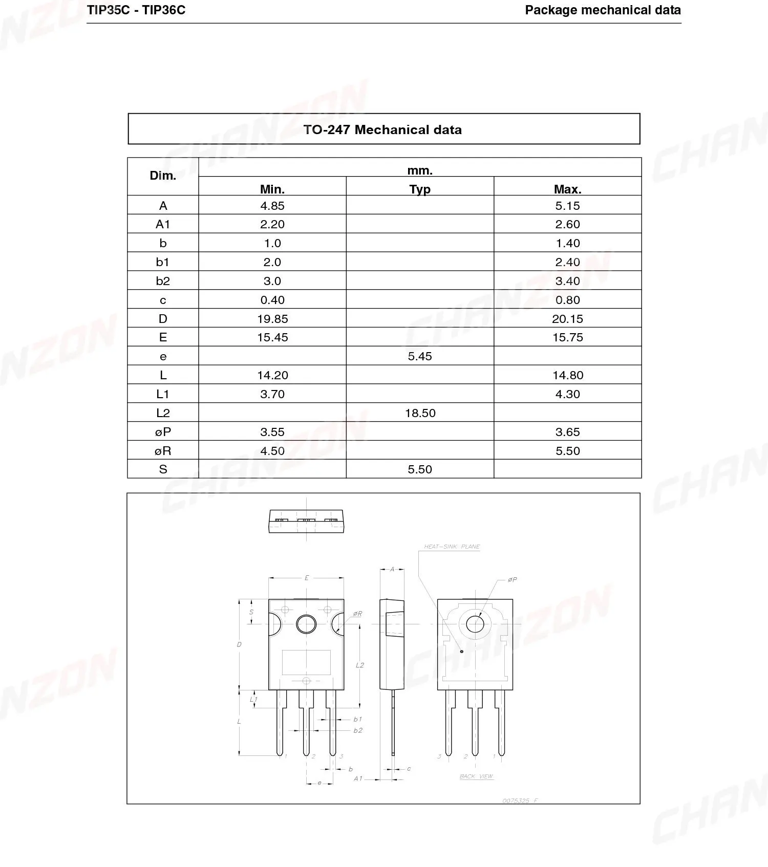 5pcs TIP35C TO-247 NPN Power Amplifier Transistor Bipolar Junction BJT Powerful Triode Tube Fets 25A 100V Integrated Circuits