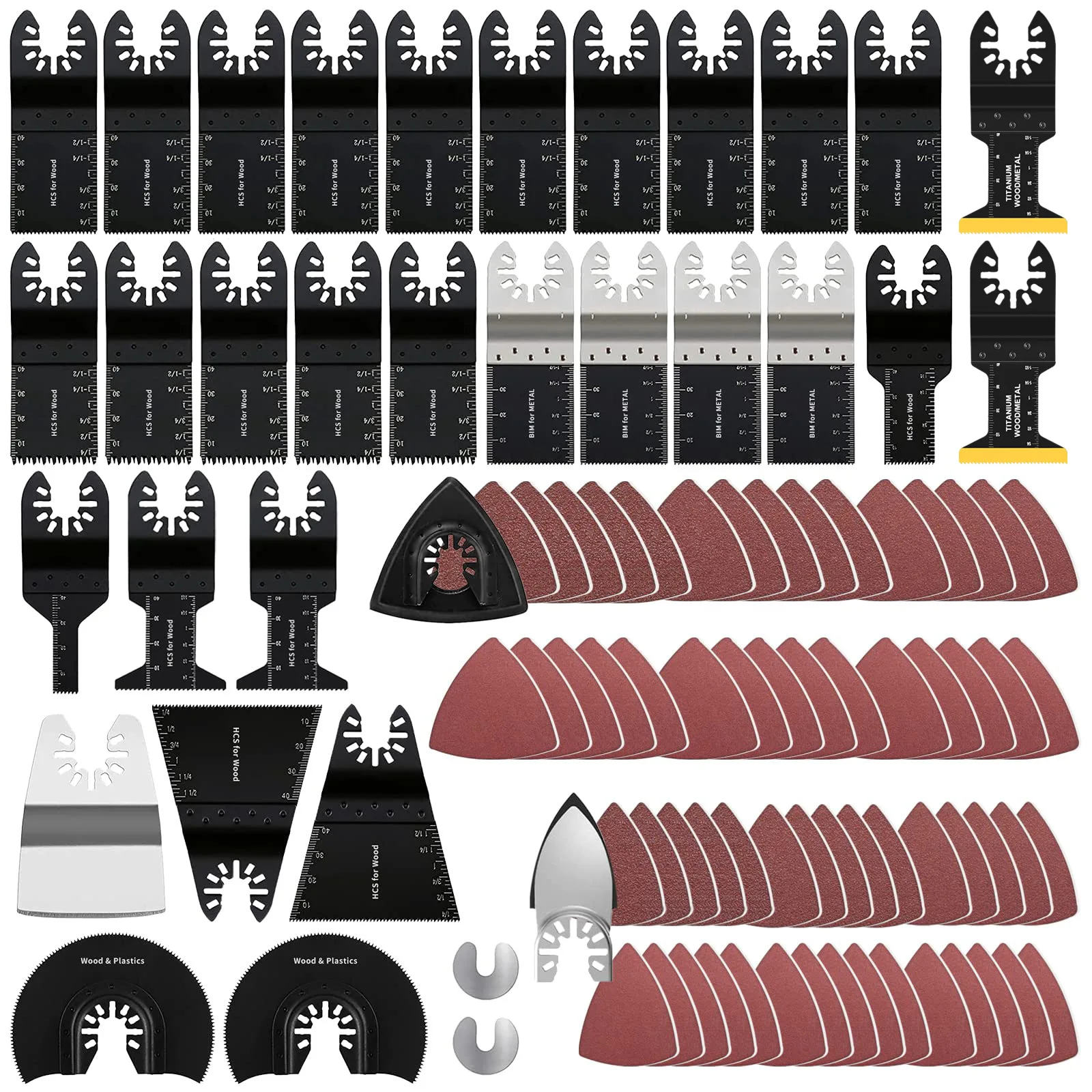 

94Pcs Oscillating Multi-Tool Saw Blades Cutting & Grinding Accessories Set Suitable for Makita Dewalt Milwaukee Bosch