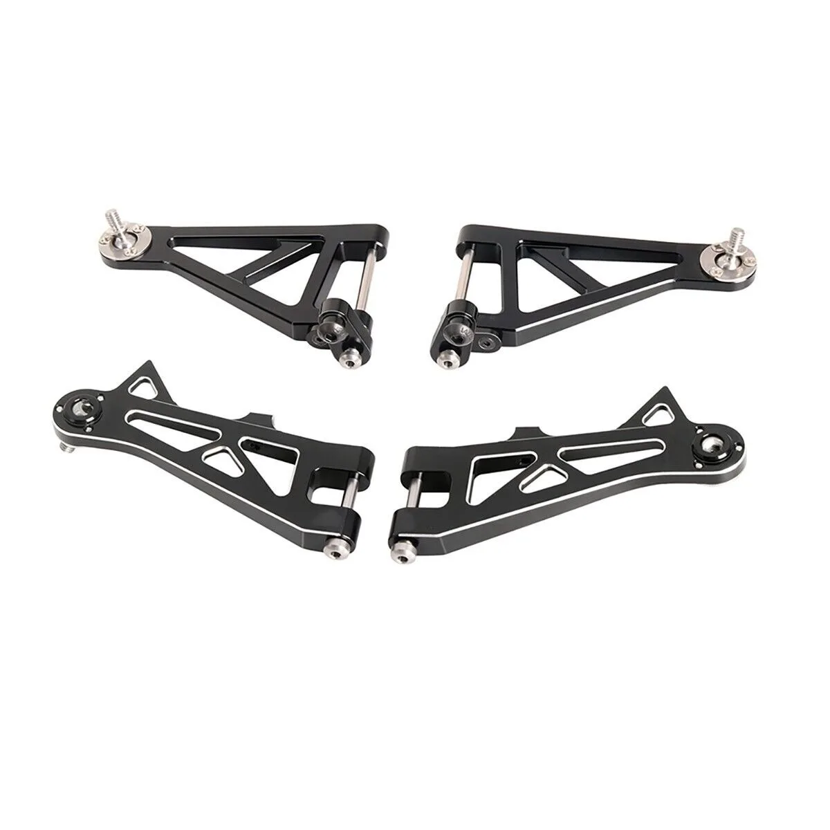 LCX Racing 1/10 RC Truck Aluminum Front Suspension Arms Upper Lower for Tamiya Hotshot II Upgrades Parts Accessories