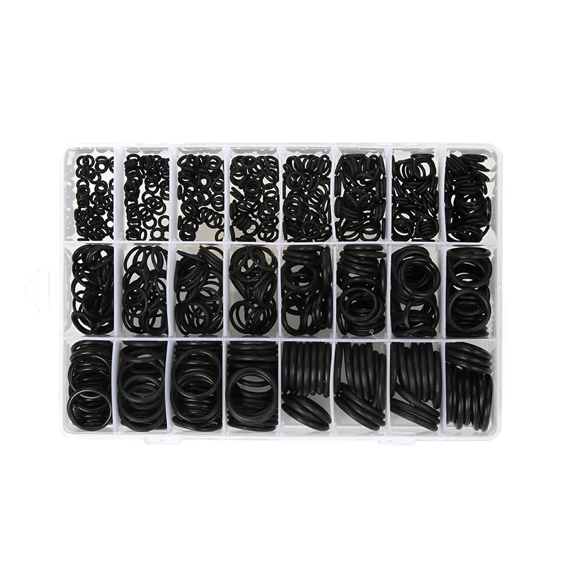 

740Pcs/Set Rubber O Ring Washer Seals Watertightness Assortment Different Size O-Ring Washer Seals With Plactic Box Kit Set