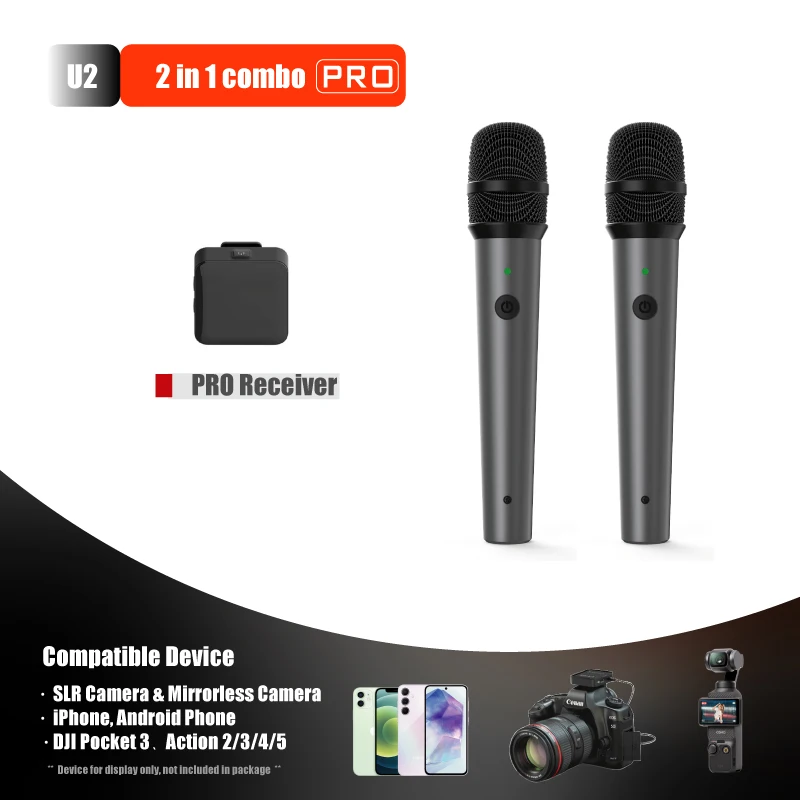 NUNAVO wireless microphone Interview professional microfeono Mic Handle broadcast microphone handheld for iphone smart phone