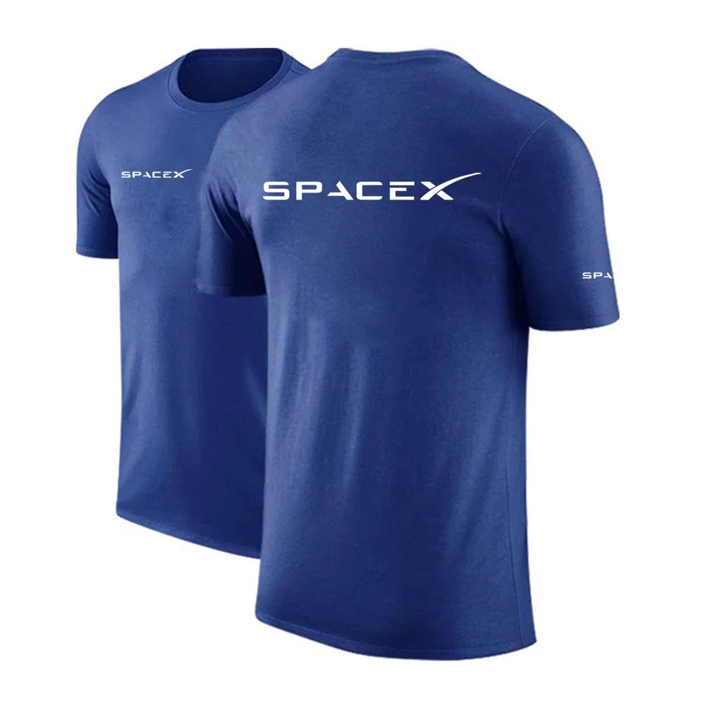 2024 New Space X SpaceX Travel Summer Men Quick Dry ordinary Thin Short Sleeve Sport Fitness Running Breathable Sportswears