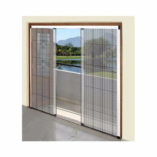 Retractable printed pleated mesh pleated screen windows and screen doors