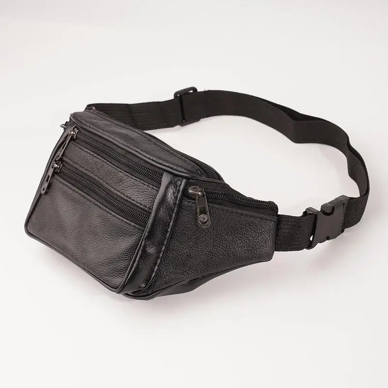Herren-Gürteltasche aus PU-Leder, Hüfttasche, Kunstleder-Bauchtasche, modische, luxuriöse kleine Umhängetasche für Männer – Detail 12
