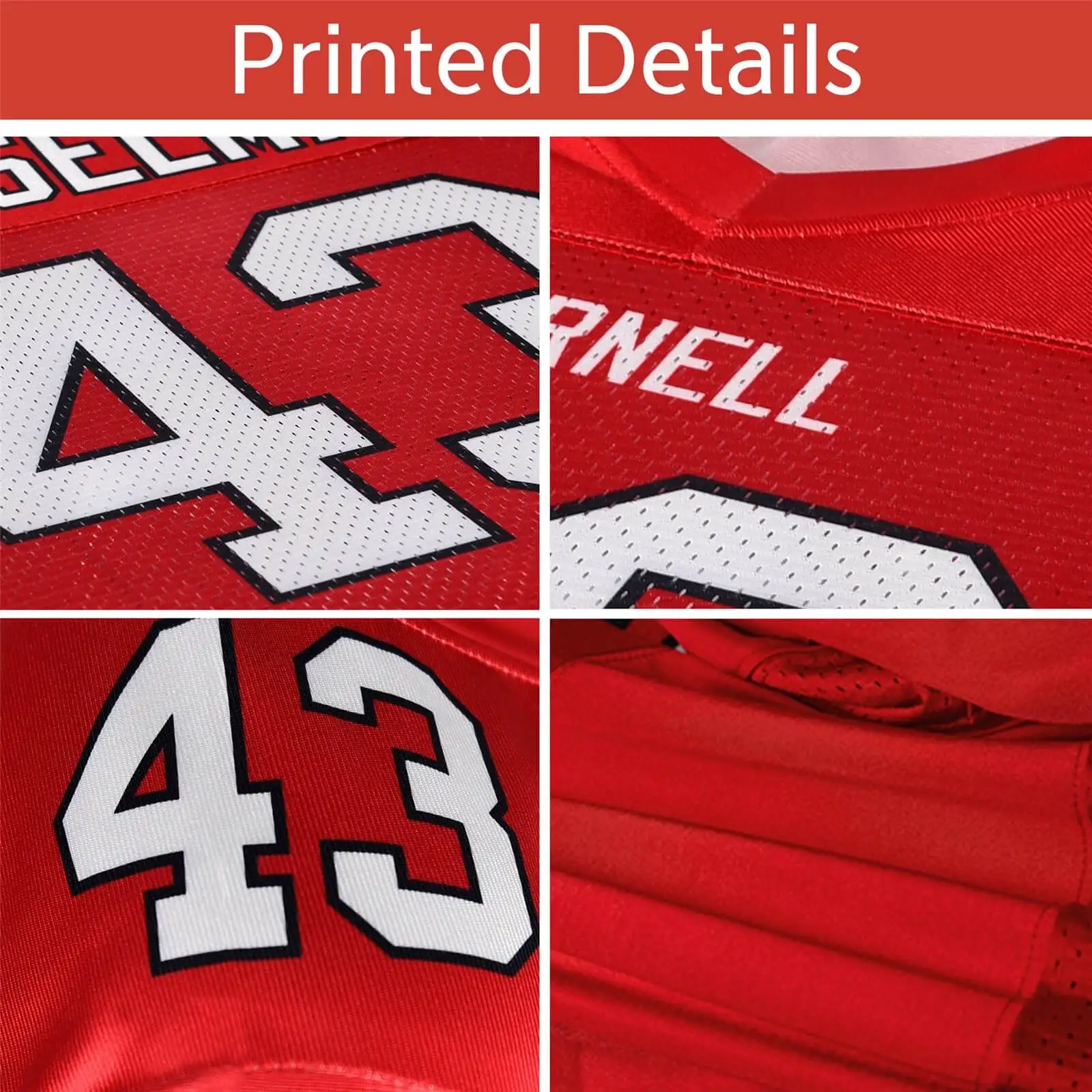 Custom Football Jersey Personalized Shirts Printed Football Uniform Name & Number for Men Women Youth