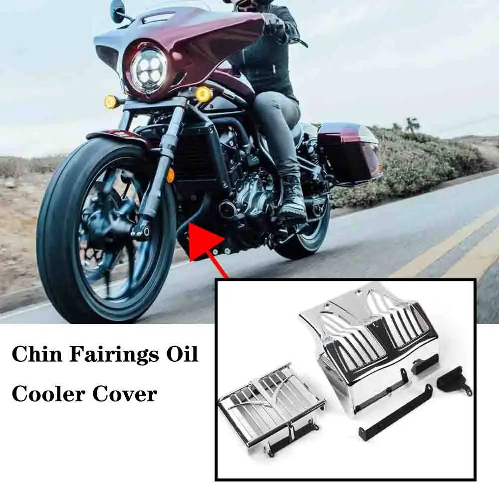 

Lower Fairing Spoiler Mudguard Black/Chrome Kits 2018-2025 2024 For Indian Springfield Dark Horse Chin Fairings Oil Cooler Cove