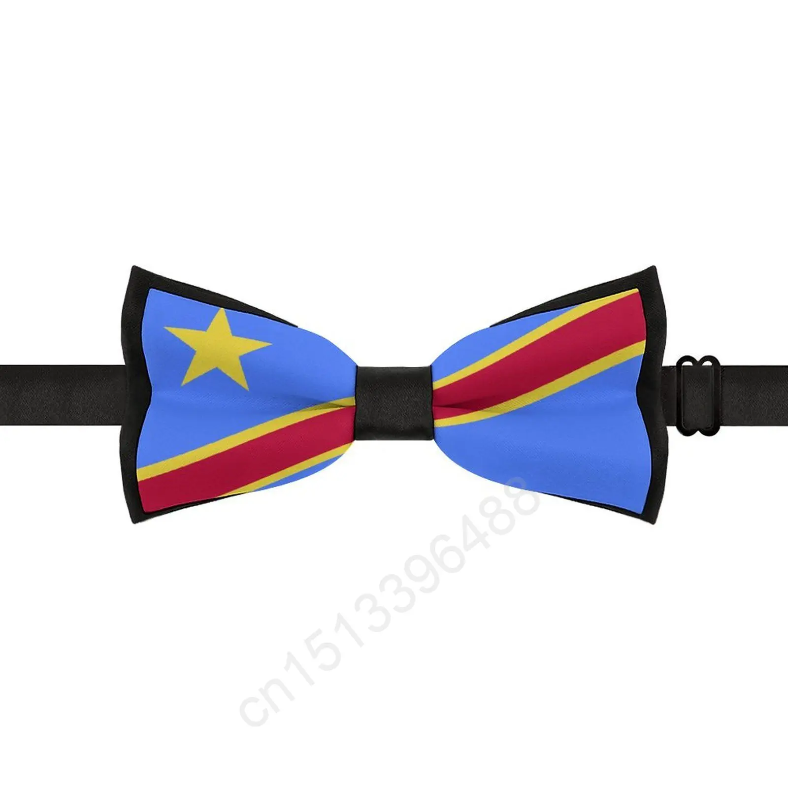 Democratic Republic of Congo Flag Bowtie for Men Fashion Casual Men's Bow Ties Cravat Neckwear For Wedding Party Suits Tie