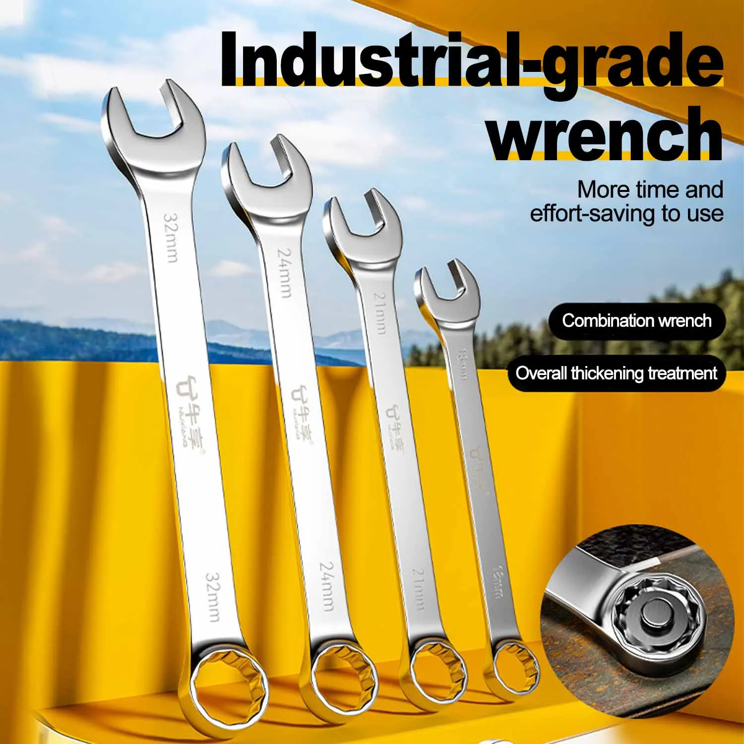 6-14mm Wrench Ratchet Wrench Torque Universal Wrench Automotive Maintenance Tools Fixed Spanners Ratchet Wrench Hand Tool