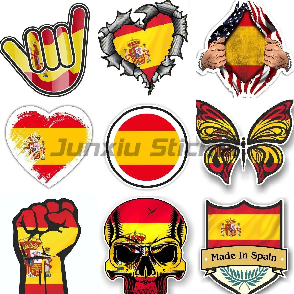 

SPANISH PVC Cool Stickers Luggage Notebook Laptop Motorcycle Accessories Van Bicycle Wall Room Car Window Decals