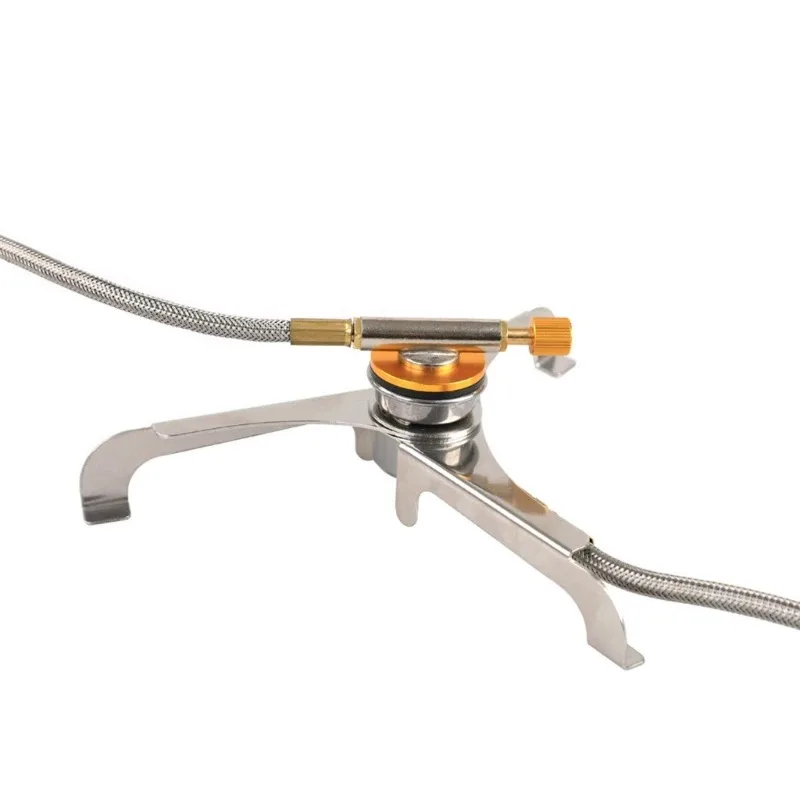 رأس موقد خارجي آمن ومريح للغاز المسطح إلى رأس تحويل خزان الغاز الطويل مع أنبوب ممتد محول ثلاثي قابل للطي #4